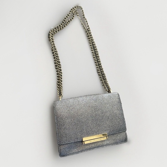 Kate Spade New York Burgess Court Blue Grey Sparkle Chain Shoulder